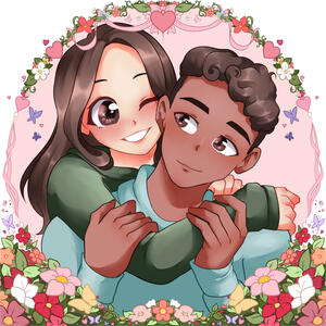 Flower Crown Couple by DelvaRelva (ft. TheClassicChris)