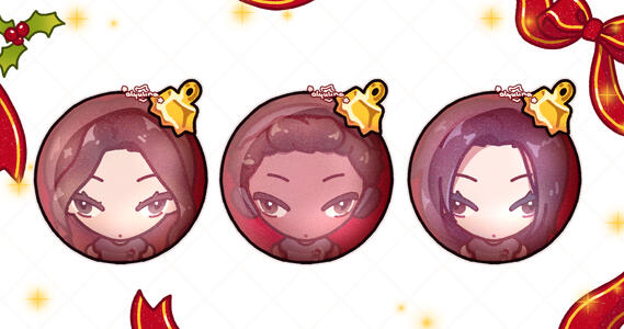 YCH Christmas Ornaments by alyulina (ft. TheClassicChris and JessLauu)