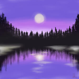 Forest Sunset (Purple)