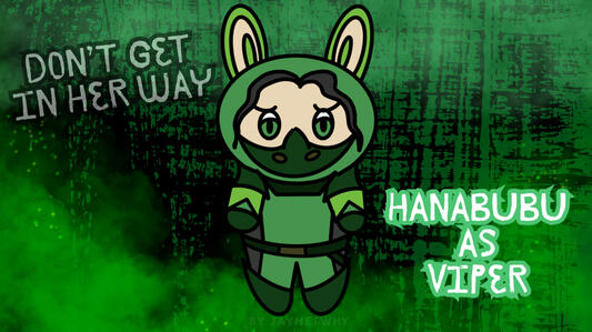 Jaynet's take on if her friend Hana was turned into a Labubu while cosplaying Viper from Valorant