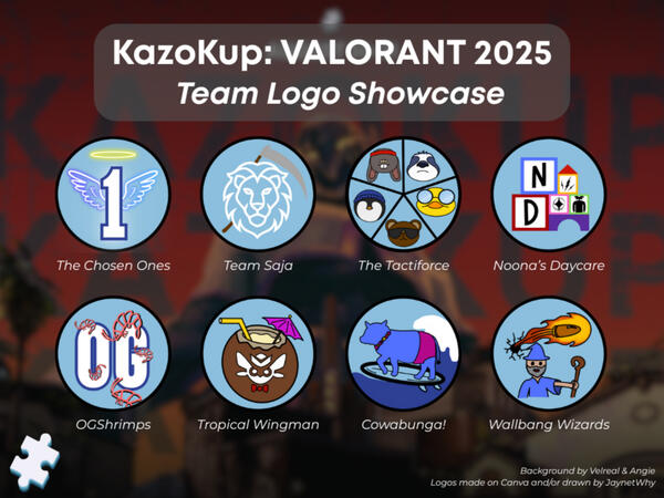 Team Logos (drawn on iPad and/or made on Canva) for KazoKup: VALORANT 2025